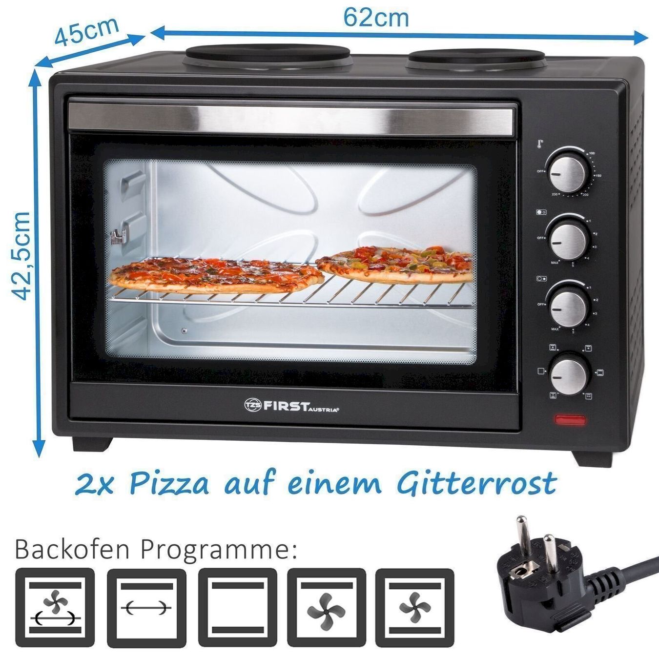 Forni: TZS First Austria Mini-Backofen 60L – Nuovo e nell'imballaggio originale da Bottighofen venduto da zaap 3