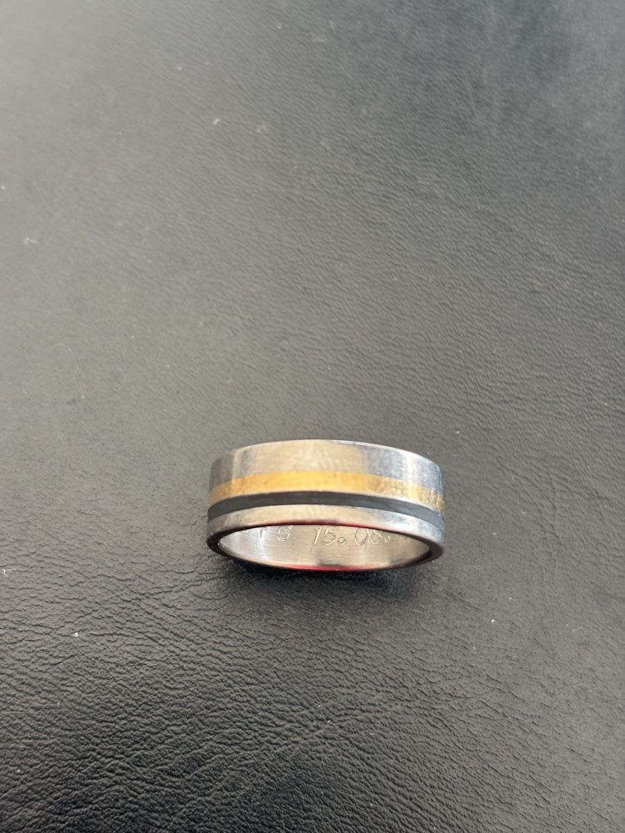 Anelli: Titanring mit Gold und Silber – Usato da Dottikon venduto da Guido240 1