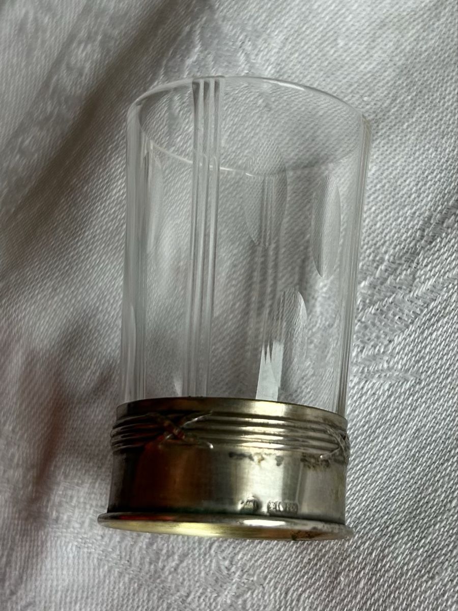 Gläser: 6 Liqueur-Glaser mit Silberrand  – Gebraucht aus Lengnau AG von Mefari 4