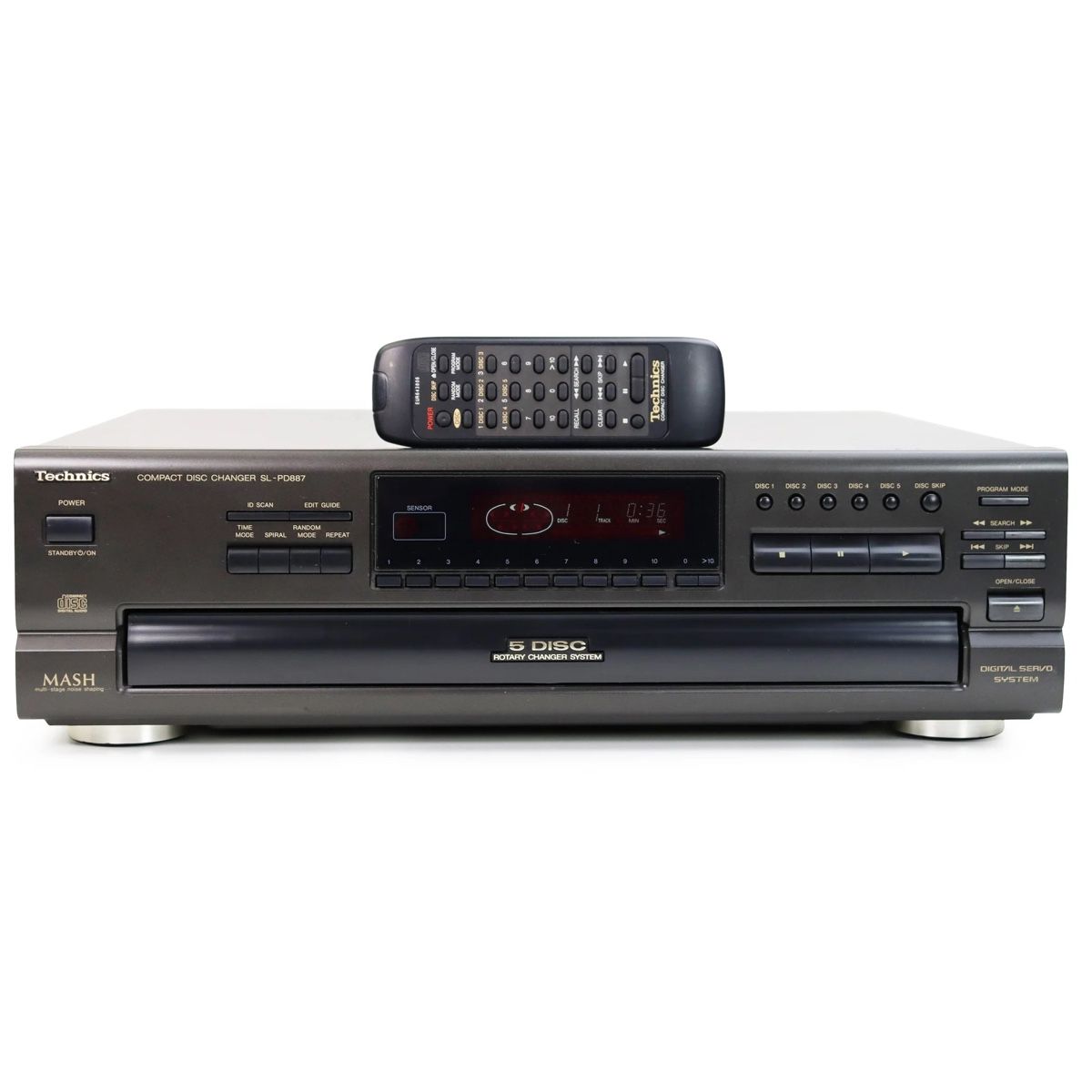 Technics Lettore multimediale & Streamer: Technics SL-PD887 MASH 5 Disc Rotary Changer System Compact – Usato da Trimbach venduto da ELITA-5 5