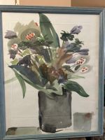 Aquarell Blumenstillleben Franco Annoni 1988 gerahmt