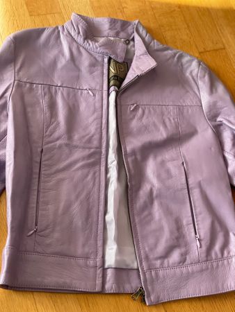 Lila-rosa Lederjacke Gr. 36(S) IT 40