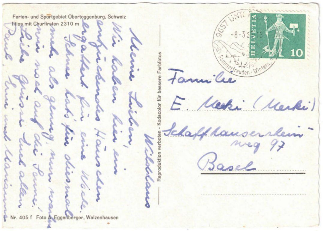 Cartoline postali: Unterwasser - Standseilbahn Iltios – Usato da Binningen venduto da Mountainrider 1