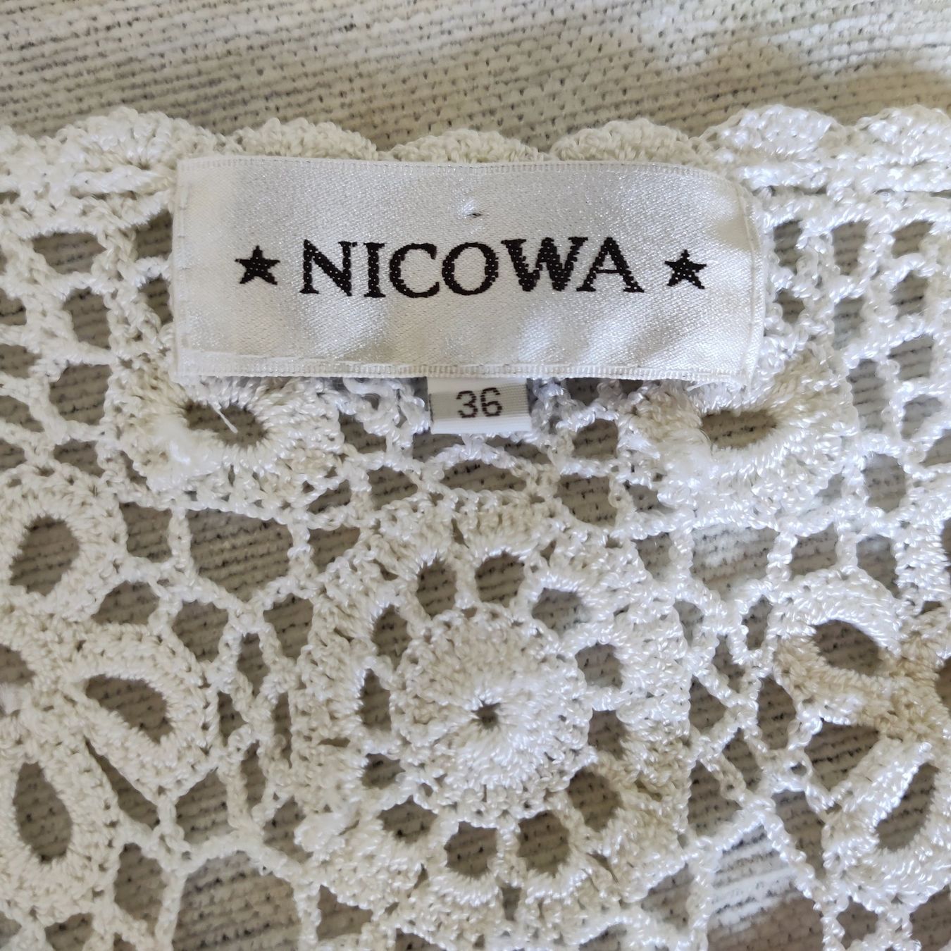 Maglioni & Felpe: NICOWA Häckel Pullover Wool Netz-Shirt Pulli weiss Gr.36 – Usato da Winterthur venduto da Lotusherz 4
