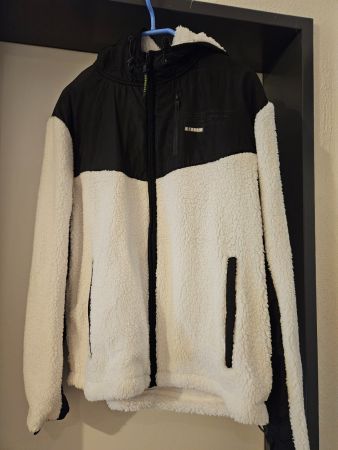Neu Jacke mit Fleece - schwarz-weiss - Gr.XL