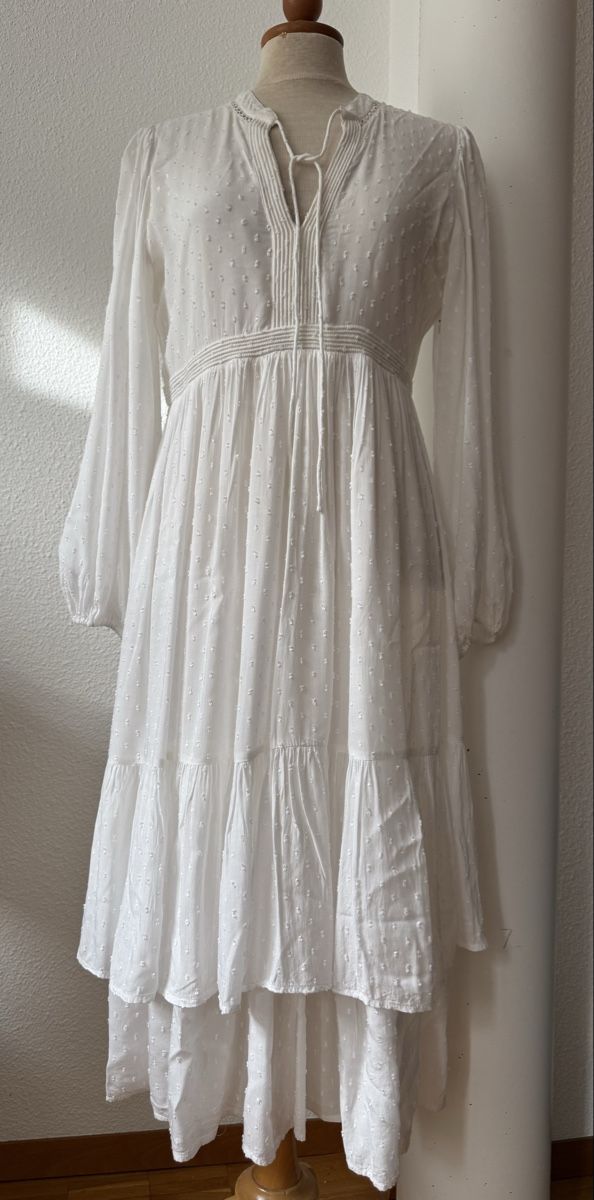 Ba&Sh Vestiti: Robe blanche à pois BASH, T.38/40, viscose – Nuovo (secondo la descrizione) da Morges venduto da sandy069