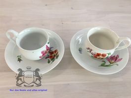 MEISSEN Kaffee Tassen Tete a Tete 19. Jh