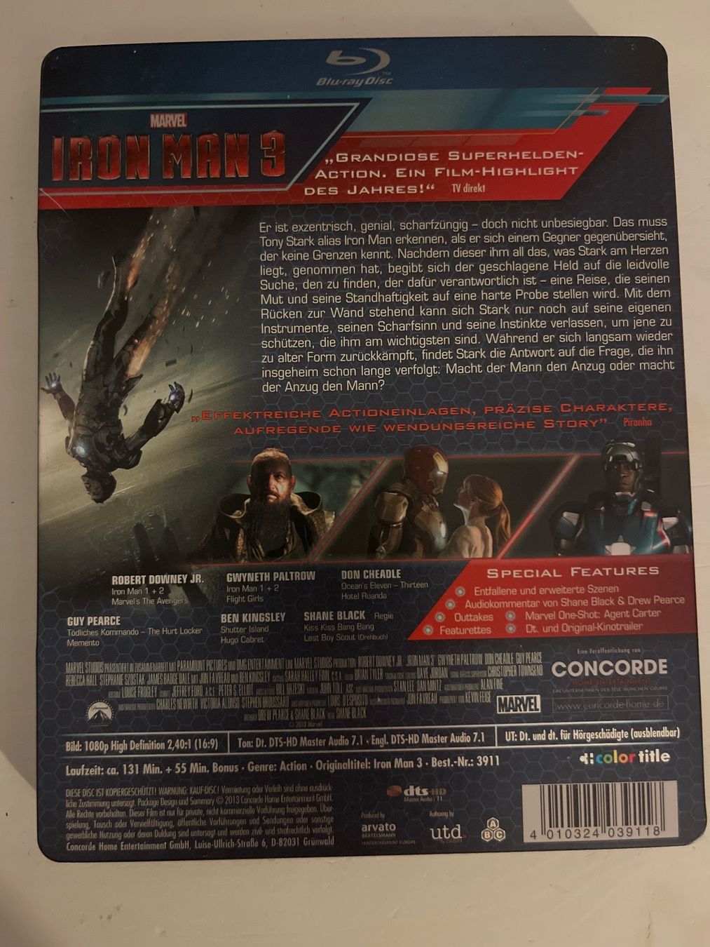 Tutti i DVDs: Marvel | Iron Man 1-3, Blu-ray & Steelbook – Usato da Sierre venduto da black.box 4