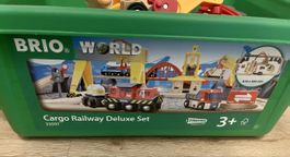 BRIO Cargo Railway Deluxe Set 33097 gebraucht- Wagons fehlen