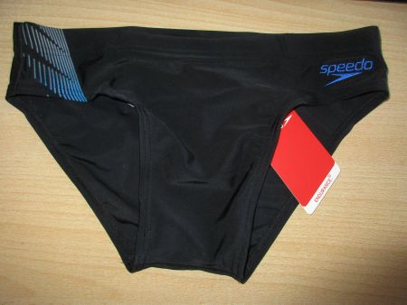 Badehose Slip/Brief Speedo Schwarz/Blauviolet D4 *FABRIKNEU*
