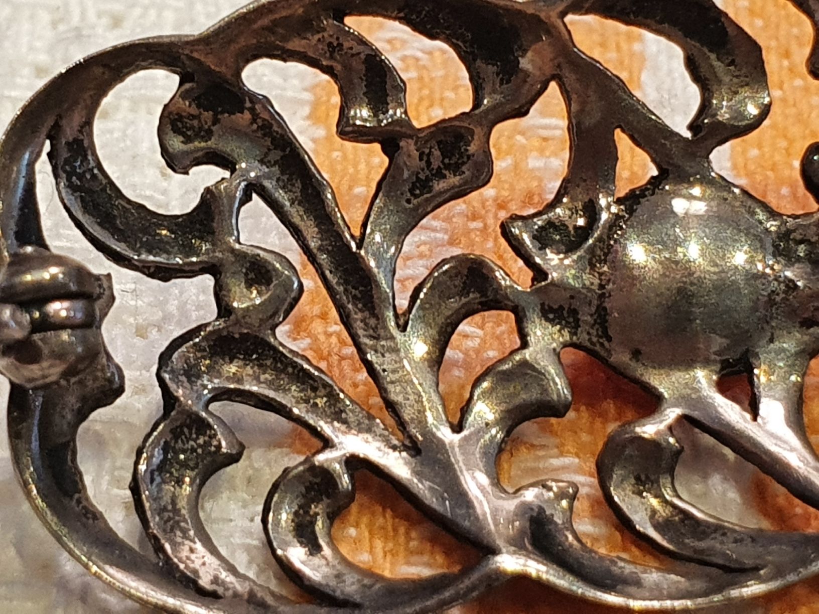 Spille & Fermagli: Jugendstil Designer Korallen, 800er Silber Brosche – Usato da Wohlen AG venduto da palmsprings 7