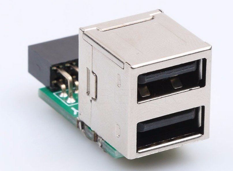 Unità & Adattatore: USB 2.0 9Pin-Buchse 2 Port Konverter – Nuovo e nell'imballaggio originale da Unterägeri venduto da RmOnline 1