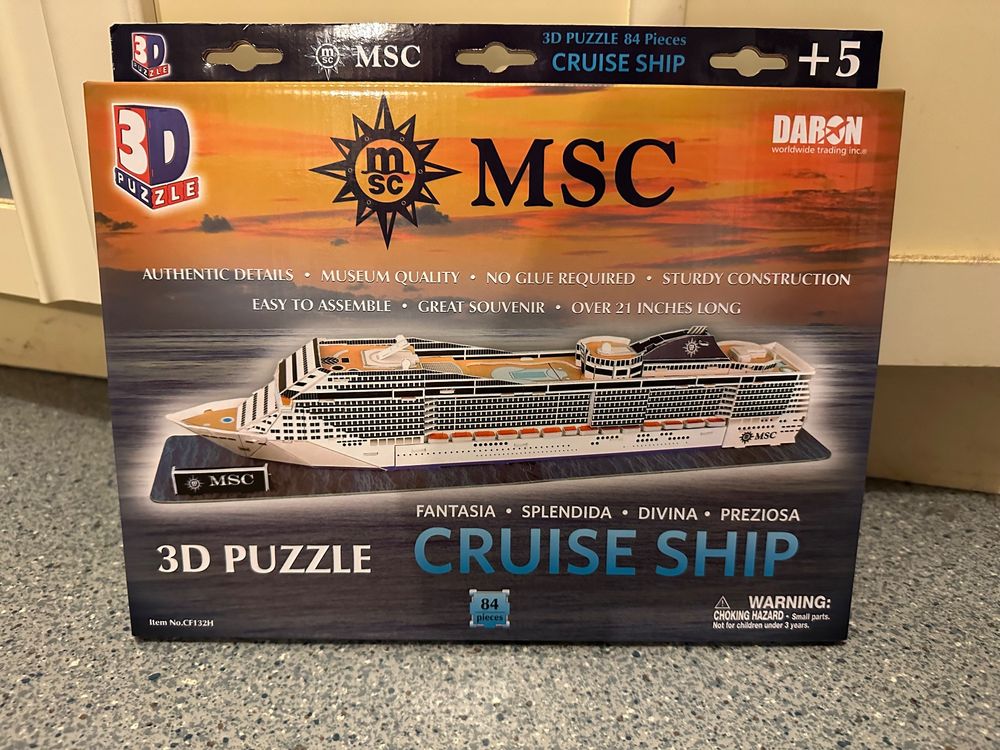 3d puzzle msc cruise ship