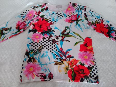 Damen Pullover Ovanti Blumenmuster Gr. 40,  guter Zustand