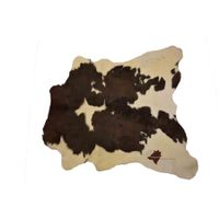 echtes Kalbfell dark Brown/white