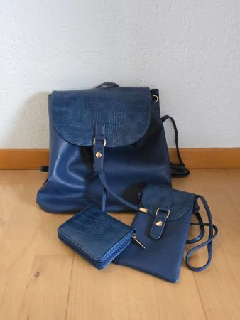 Tolles Rucksack Set blau NEU