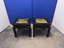 2x Beistelltische mit kleiner Schubladen, Asia-Stil