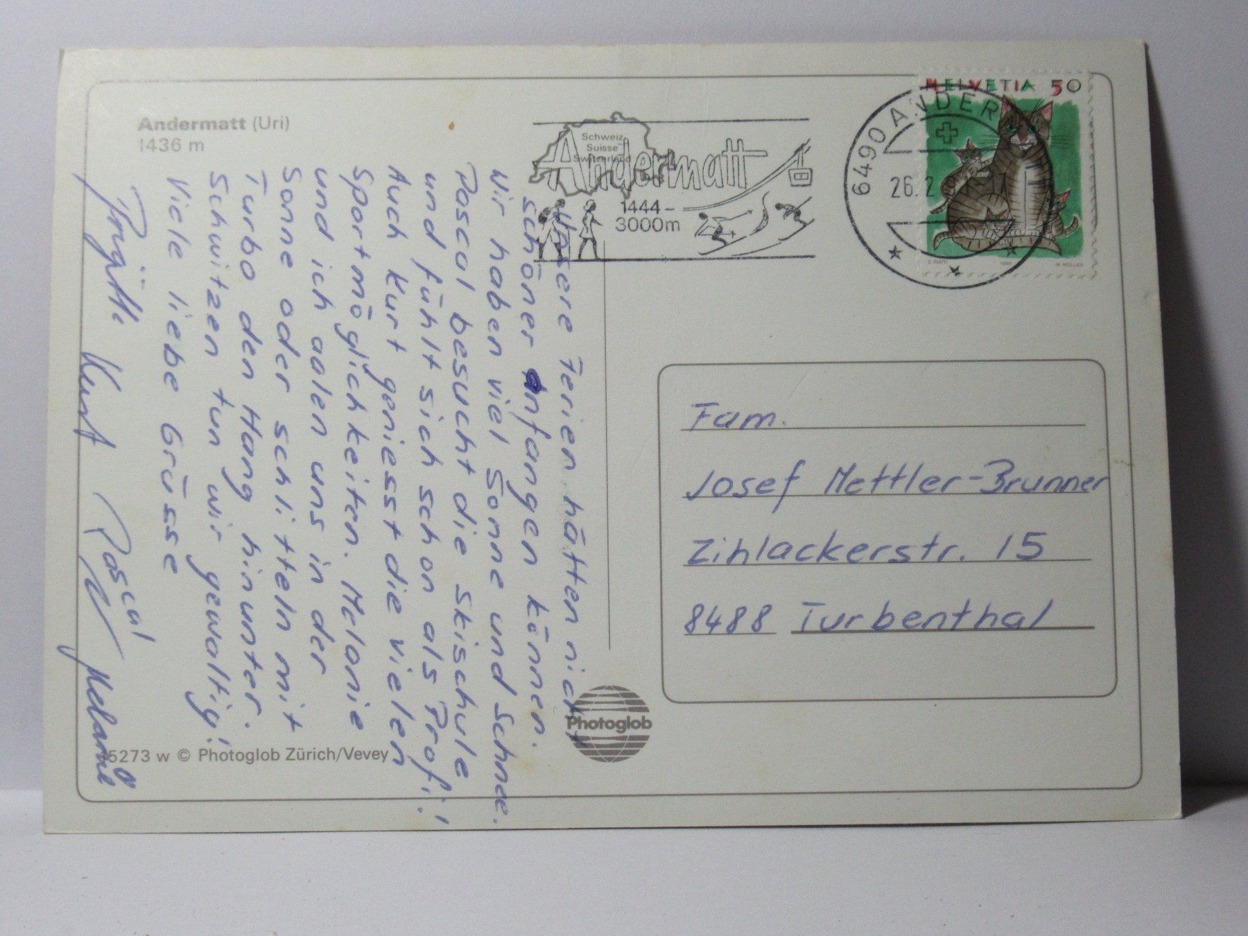Cartoline postali: Andermatt , Kirche 1991 – Usato da Grenchen venduto da Bluemchen1900 1