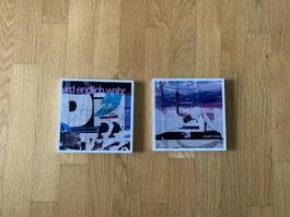 2x Berliner Mauer Kunst zum aufhängen 19x19cm