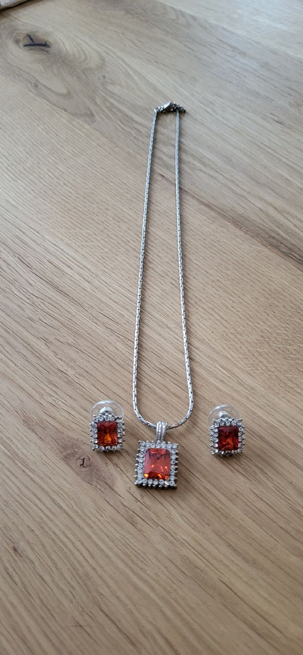 Altri gioielli: Wunderschönes Schmuckset mit orangem Stein, neuwertig – Nuovo (secondo la descrizione) da Brugg AG venduto da Leona90 4