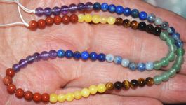 Stein Perlen Strang L-7981 – 7 Chakra Perlen 4mm 39cm