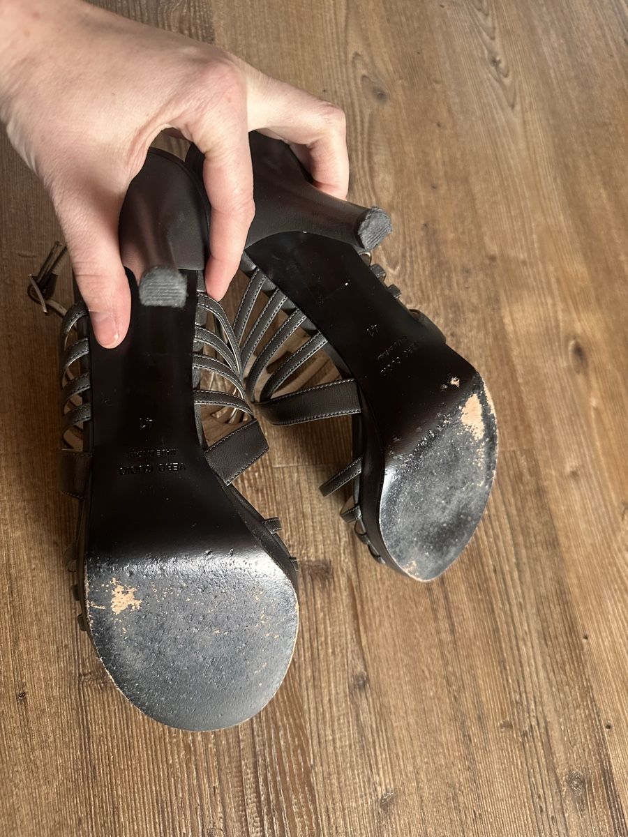 Scarpe da donna: Dunkel Graue Sandalen , Grösse 41, Lorbac – Usato da St. Moritz venduto da Dar-23 4