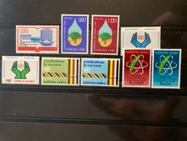 UNO Genf 1977 alle Briefmarken des Jahres postfrisch
