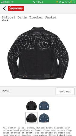 Neue Supreme Shibori Denim Trucker Jacke XL