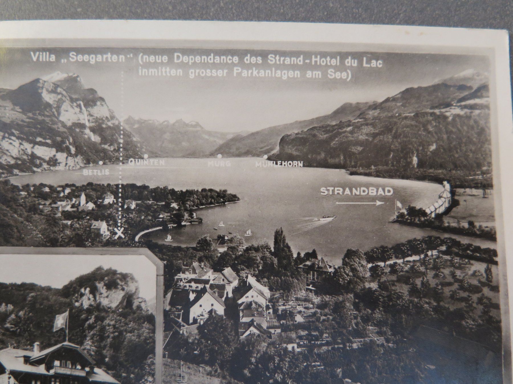 Cartoline postali: WEESEN - STRAND-HOTEL DU LAC MIT DEPENDENDANCEN – Usato da Wittenbach venduto da lipasal 4