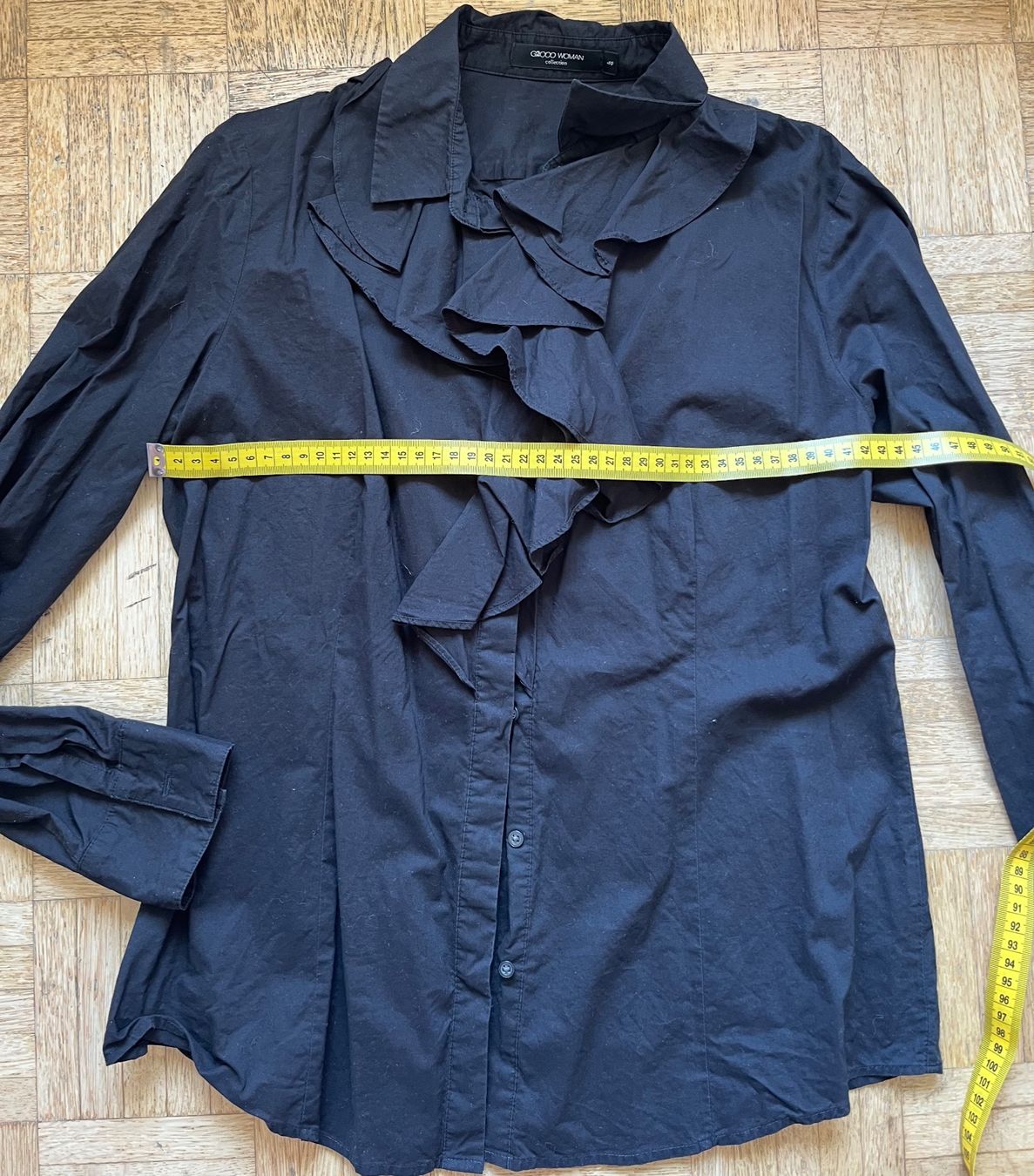 Chemisiers: Black cotton blouse size S – D'occasion à Chêne-Bougeries par Seetooyoo 3