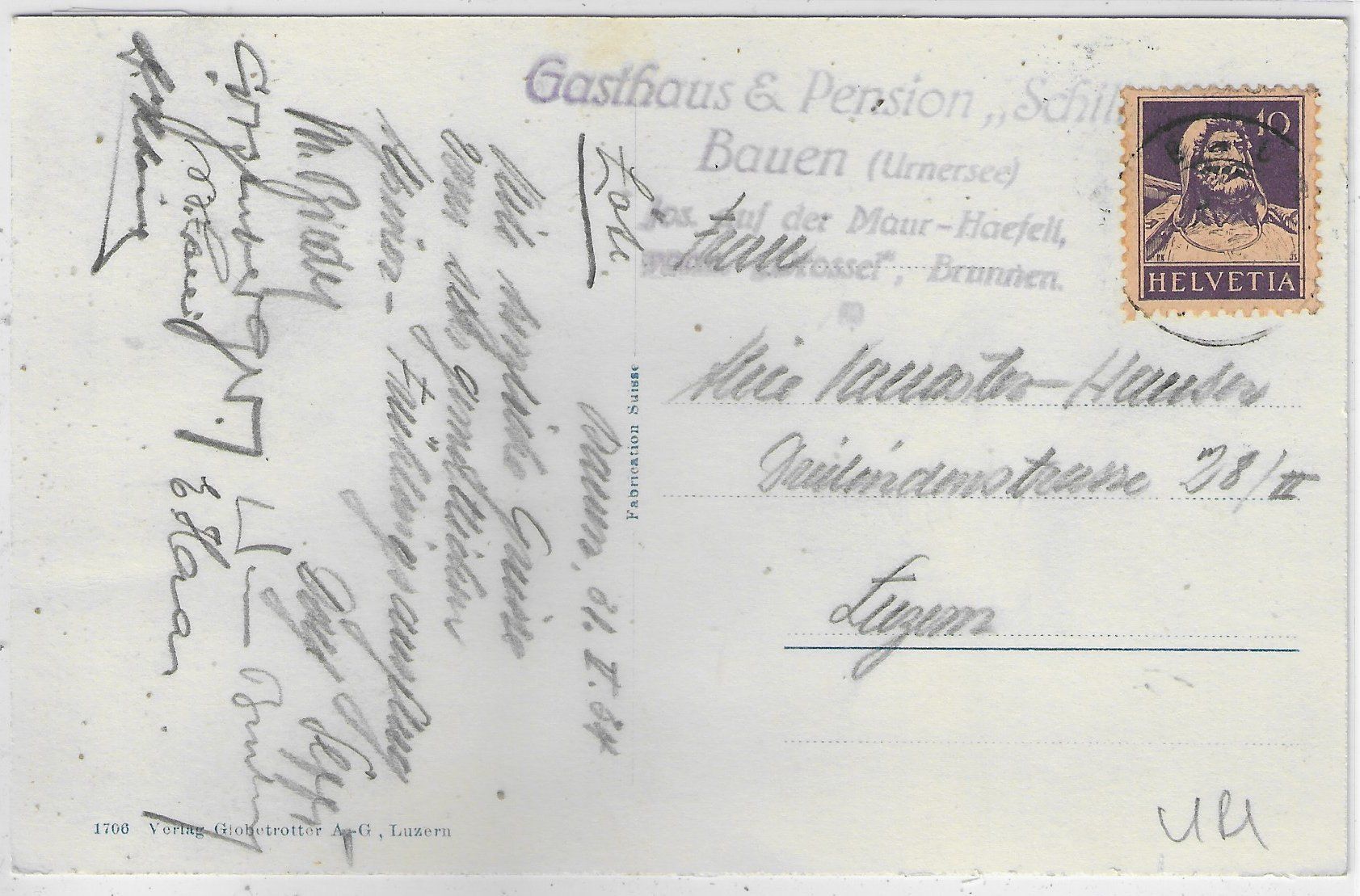 Cartoline postali: Pension Schiller Bauen – Usato da Ettingen venduto da Kartenplanet 1