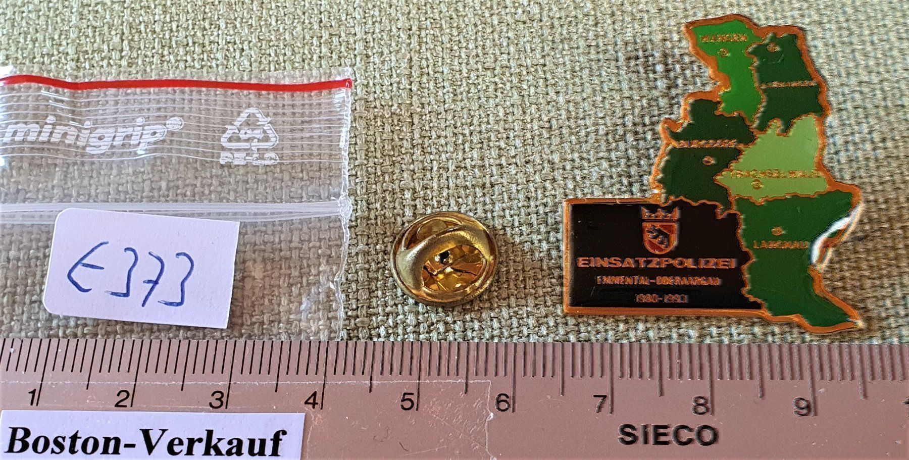 Placchette & Badge: E373 - Einsatzpolizei Bern Emmental Oberaargau – Usato da Reinach BL venduto da Boston-Verkauf 2