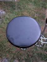 Barhocker mit Chromfuss schwarz 35cm Sitzdurchmesser 2 Stück