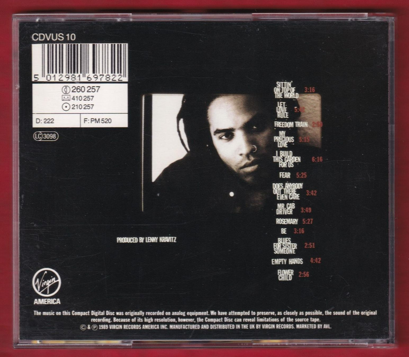 CDs: Lenny Kravitz - Let Love Rule (CD) – Gebraucht aus Zürich von Pfluftl2000 1
