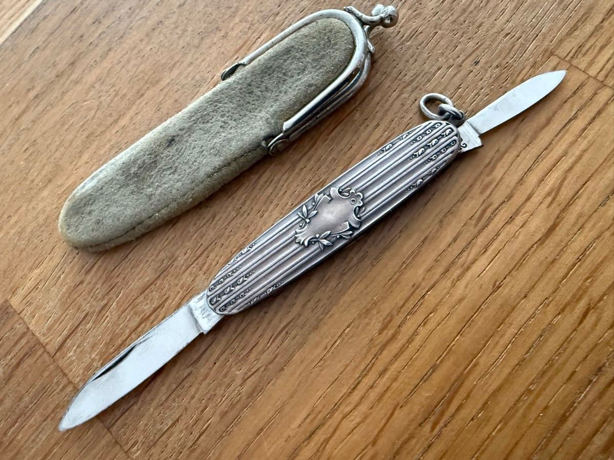 Taschenmesser: Antikes Silber Taschenmesser, 900er Silber – Gebraucht aus Goldach von Messerguru 3