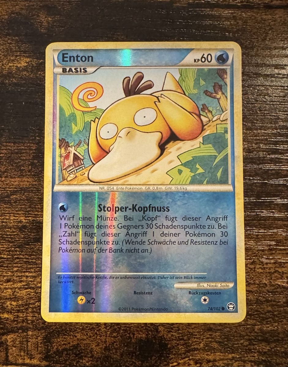 Pokémon Carte collezionabili: Enton Reverse Holo 74 - DE – Usato da Zürich venduto da LJF