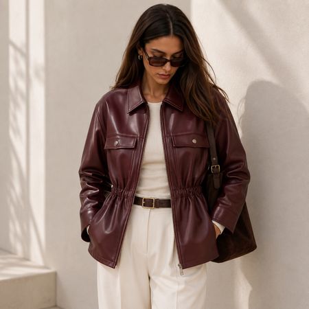 ZARA taillierte Jacke aus Kunstleder Übergangsjacke Gr.M NEU