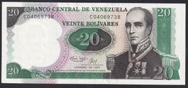 Venezuela 20 Bolivares 1987