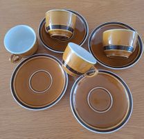 4 Rössler Kaffeetassen mit Unterteller