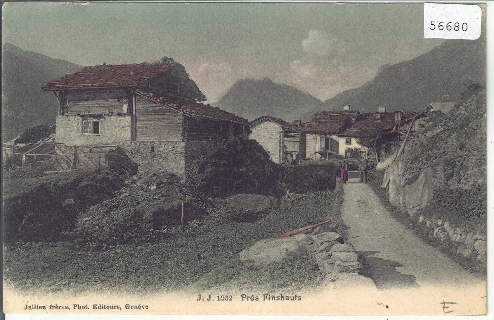 Cartoline postali: Pres Finhaut - animee - coloriert – Usato da Ettingen venduto da Kartenplanet