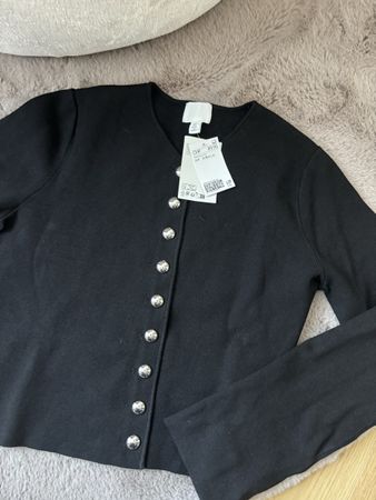Schwarze H&M Strickjacke mit Knöpfen, Neu!