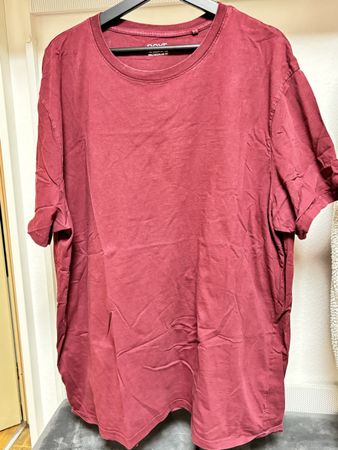Next Herrenshirt Gr. 3XL weinrot T-Shirt Männer Baumwolle