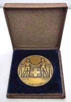 Schützenfest-/Schützenmedaille antik Bronze AARAU "1924"