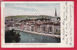 ZÜRICH, LIMMATQUAI, POLTECHNIKUM, PREDIGERKIRCHE, 30.8.1906