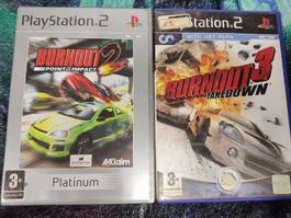 PlayStation 2 jeux Burnout 2 et Burnout 3 occasion