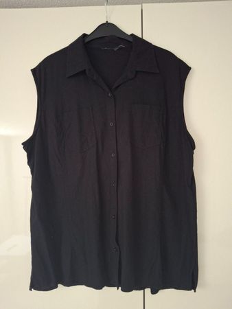 schlichtes, schwarzes Gilet, Grosse Grössen