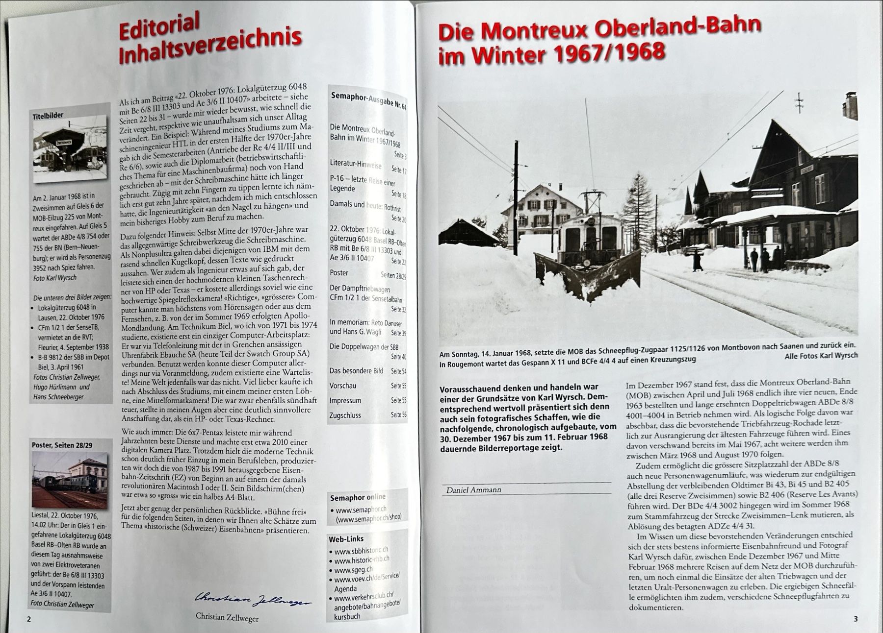 Riviste & Magazine: Semaphor Winter 2019 Nr. 64 – Nuovo e nell'imballaggio originale da Murgenthal venduto da View 1
