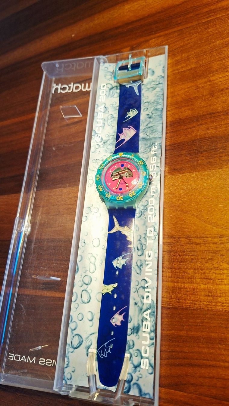 Swatch Orologi: Swatch HAPPY FISH original verpackt – Nuovo e nell'imballaggio originale da Kirchberg BE venduto da Schubidu68