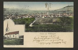 1904 Wülflingen ZH mit Ballon 2- Bild Karte nach Altdorf Uri