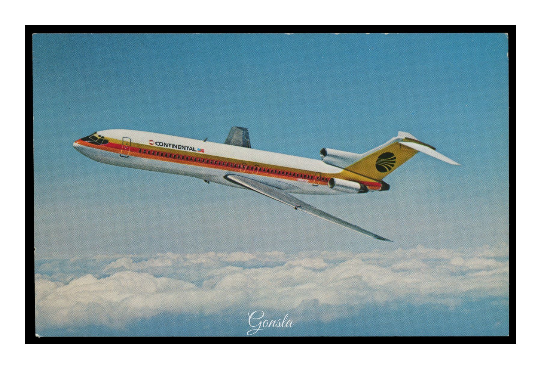 Cartoline postali: BOEING 727 - 1960 "The Continental" – Usato da Onex venduto da Lagorel01